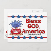 Carte Postale Bénir Dieu, Amérique (Devant / Derrière)