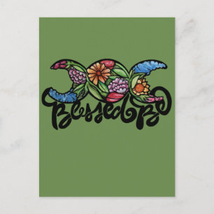 Carte Postale "Bénis Soient" Triple Fleur de Lune