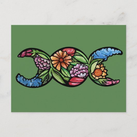 Carte Postale "Bénis Soient" Triple Fleur de Lune   (Devant)