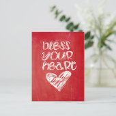 Carte Postale Bénissez votre coeur (Debout devant)