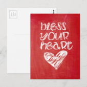 Carte Postale Bénissez votre coeur (Devant / Derrière)
