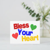 Carte Postale Bénissez votre coeur (Debout devant)