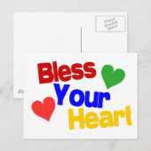 Carte Postale Bénissez votre coeur (Devant / Derrière)