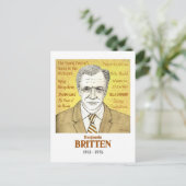 Carte postale Benjamin Britten (Debout devant)