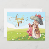 Carte Postale Benjamin Bunny Merci (Devant / Derrière)