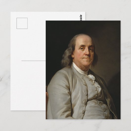 Carte Postale Benjamin Franklin (Devant / Derrière)