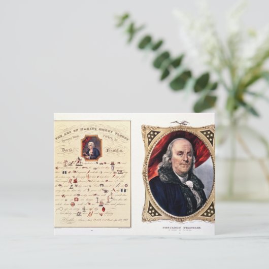 Carte Postale Benjamin Franklin 1847 (Debout devant)