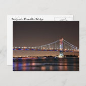Carte postale Benjamin Franklin Bridge (Devant / Derrière)
