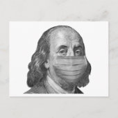 Carte Postale Benjamin Franklin en masque (Devant)