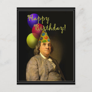 Carte Postale Benjamin Franklin Joyeux anniversaire