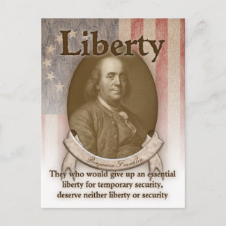 Carte Postale Benjamin Franklin - Liberté