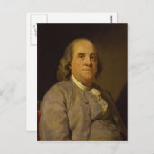 Carte Postale Benjamin Franklin par Joseph-Siffred Duplessis (Devant / Derrière)