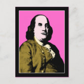 Carte Postale Benjamin Franklin Pop Art Style (Devant)
