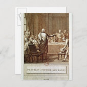 Carte Postale Benjamin Franklin présente son opposition (Devant / Derrière)
