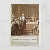 Carte Postale Benjamin Franklin présente son opposition (Devant)