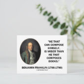 Carte Postale Benjamin Franklin Se Compose Plus Sage Que (Debout devant)