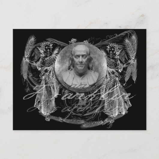 Carte Postale Benjamin Franklin, un héros (Devant)