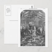 Carte Postale Benjamin Waterhouse Hawkins Studio Antique Print (Devant / Derrière)