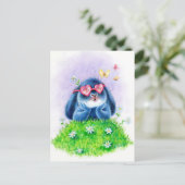 Carte Postale Benny Blue - Verres roses (Debout devant)