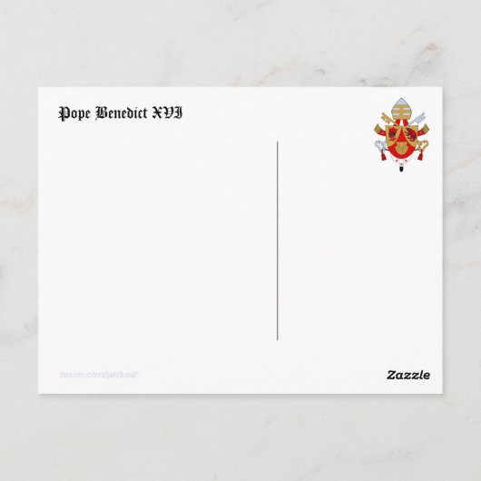 Carte Postale Benoît XVI (Dos)