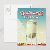 Carte Postale Bentonville, Arkansas affiche de voyage. (Devant / Derrière)