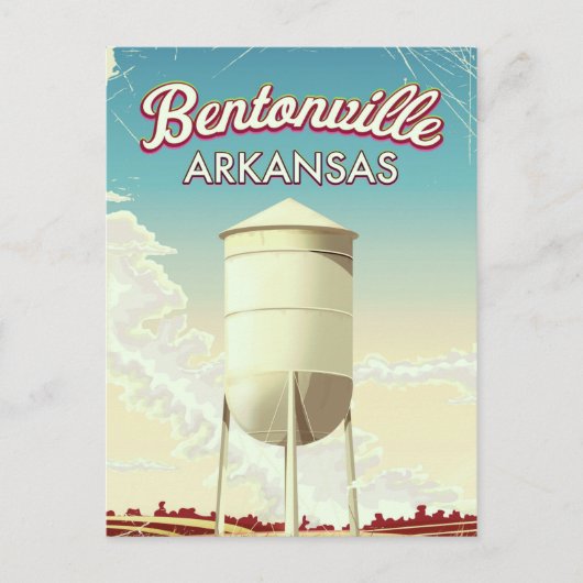 Carte Postale Bentonville, Arkansas affiche de voyage. (Devant)