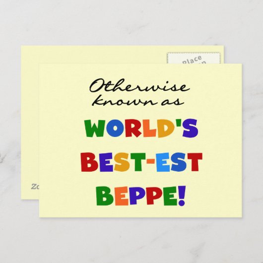 Carte Postale Beppe le plus connu (Devant / Derrière)