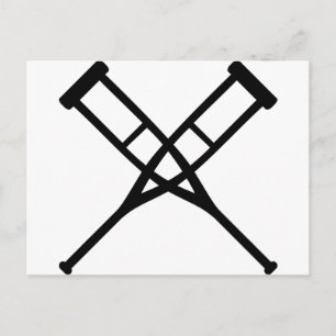 Carte Postale béquilles croisées