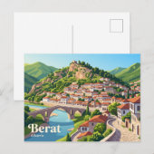 Carte Postale Berat, Albanie (Devant / Derrière)