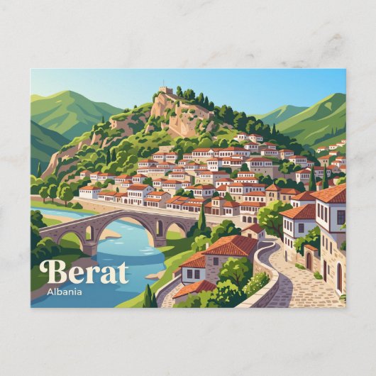 Carte Postale Berat, Albanie (Devant)