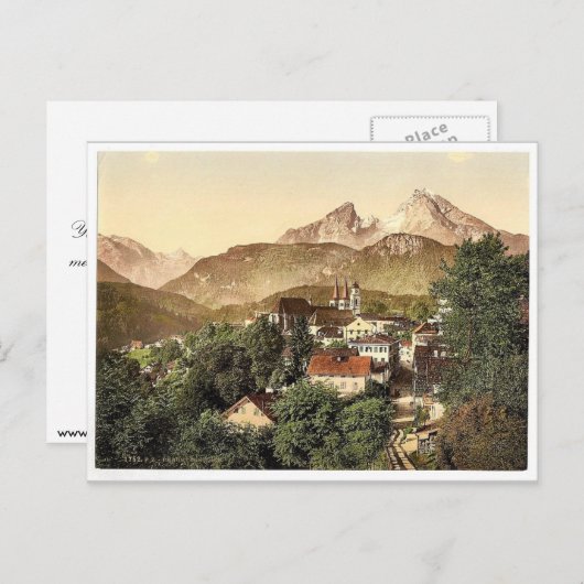 Carte Postale Berchtesgaden avec Waltzmann, Haute Bavière, Germa (Devant / Derrière)