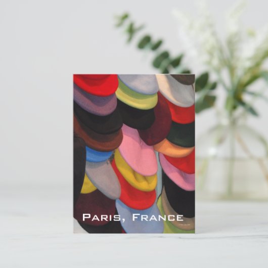 Carte postale Berets colorée (Debout devant)