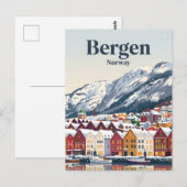 Carte Postale Bergen, Norvège (Devant / Derrière)