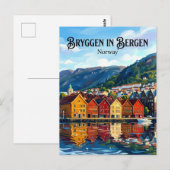 Carte Postale Bergen Norvège (Devant / Derrière)