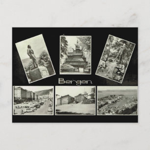 Carte Postale Bergen, Vintage multiview