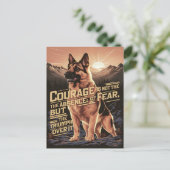 Carte Postale Berger Allemand Courage Au Coucher Du Soleil (Debout devant)