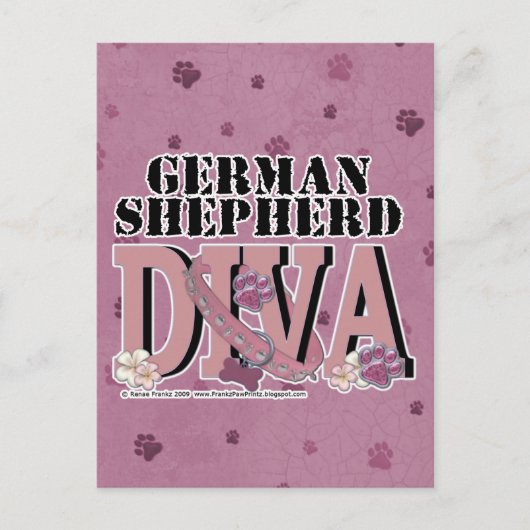 Carte Postale Berger allemand DIVA (Devant)