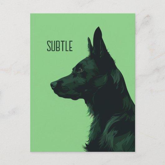 Carte Postale Berger allemand vert (Devant)
