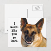 Carte postale berger allemande (Devant / Derrière)