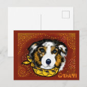 CARTE POSTALE BERGER AUSTRALIEN       (Devant / Derrière)