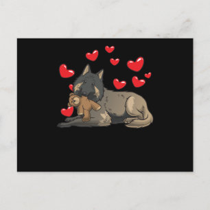 Carte Postale Berger Belge Tervuren Chien Avec Animal Farci