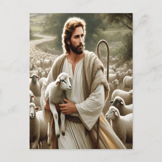 Carte Postale Berger Compassionné Avec Une Écluse Douce (Devant)