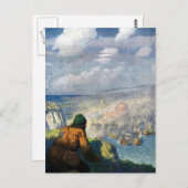 Carte Postale Berger regardant Armadas bataille (Devant / Derrière)