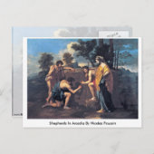 Carte Postale Bergers En Arcadia Par Nicolas Poussin (Devant / Derrière)