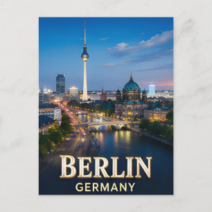 Carte Postale ✈️ Berlin Allemagne Cadeau de voyage 🌆