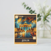 Carte Postale Berlin, Allemagne | Peinture Vintage (Debout devant)
