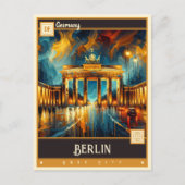 Carte Postale Berlin, Allemagne | Peinture Vintage (Devant)