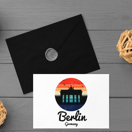 Carte Postale Berlin Allemagne Vintage Sunset