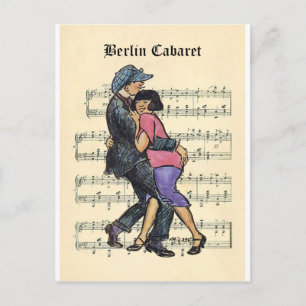 Carte Postale Berlin Cabaret des années 1920 avec Arrière - plan