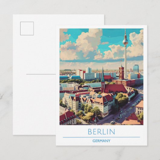 Carte Postale Berlin City Allemagne Voyage (Devant / Derrière)